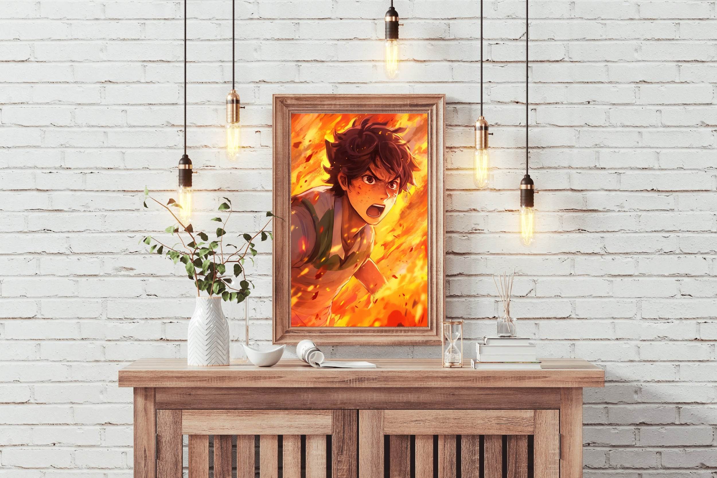 Orange Anime character Anime Wall Art - beink online art store
