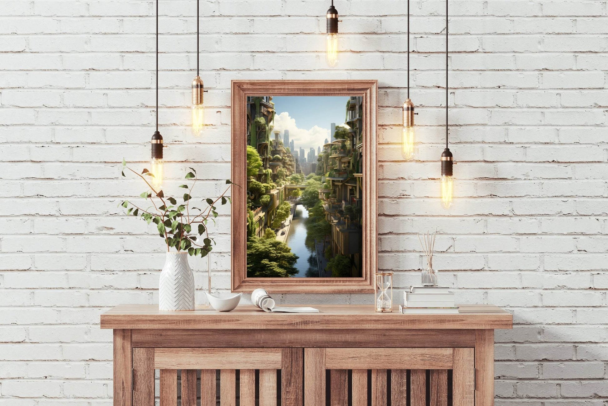 View Of The Lush City Wall Art - beink online art store