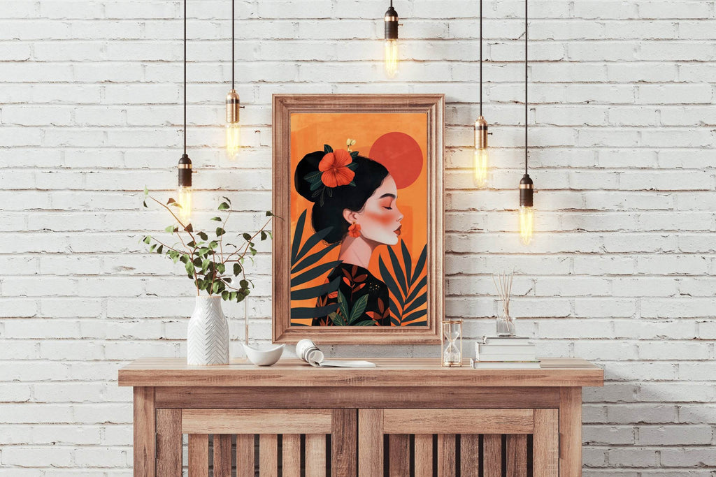 Anime Woman in The Sunset Wall Art - beink online art store