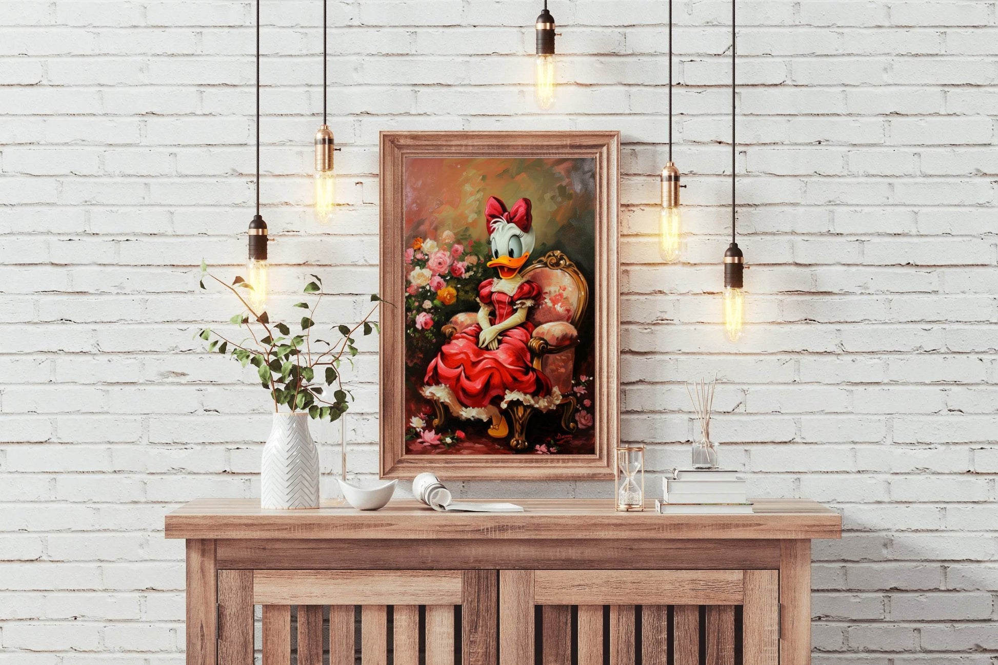 Painting of Daisy Duck Premium Wall Art - beink online art store