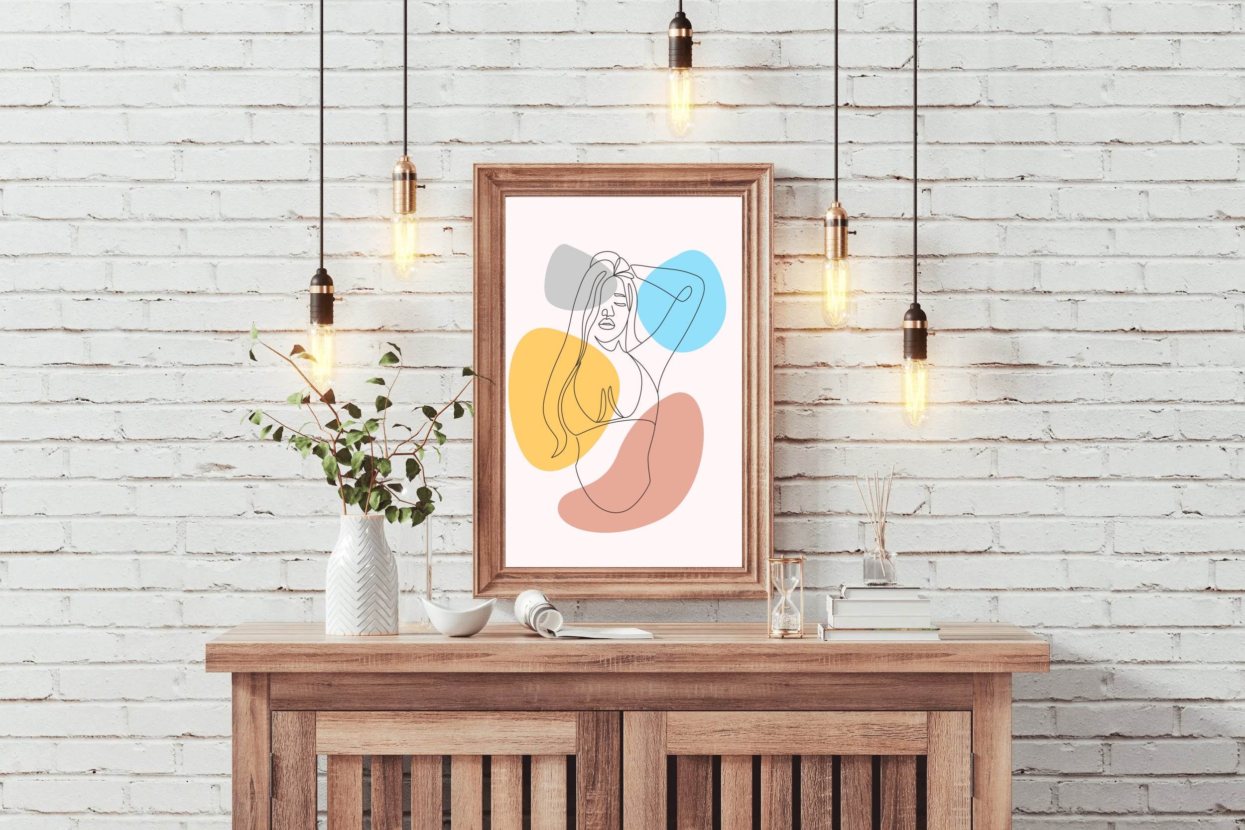 Minimal Design of The Female Body Wall Art - beink online art store