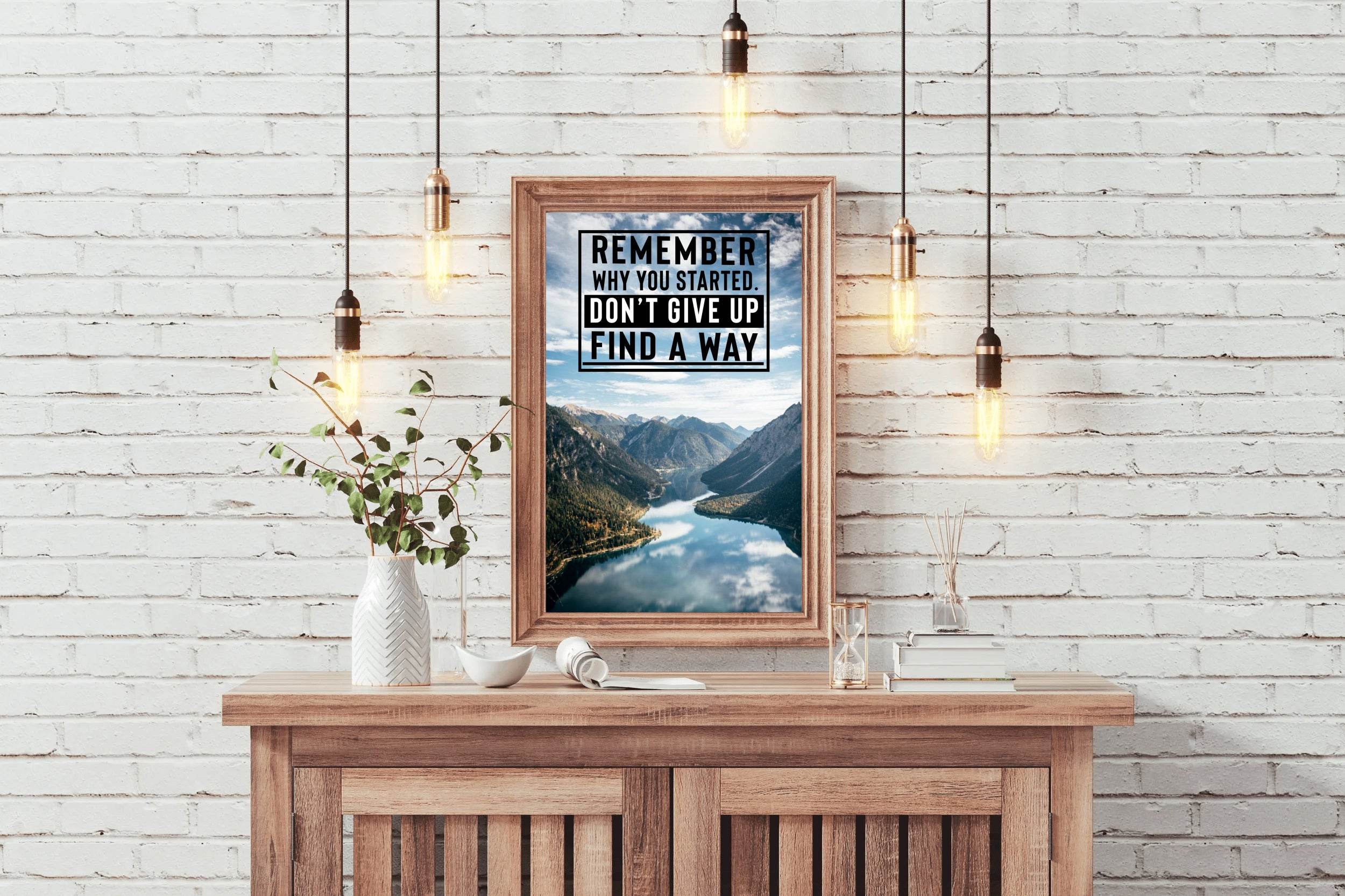 Don't Give Up Motivational Wall Art - beink online art store