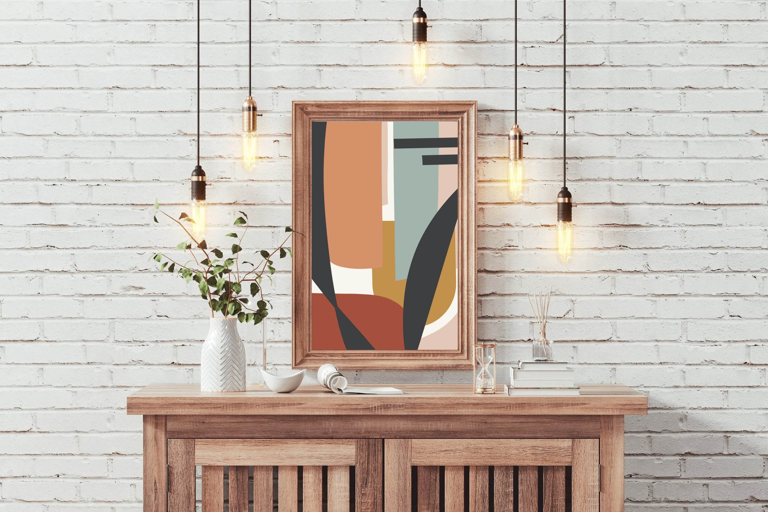 Illustration Abstract Design with Various Shapes ArtWork - beink online art store