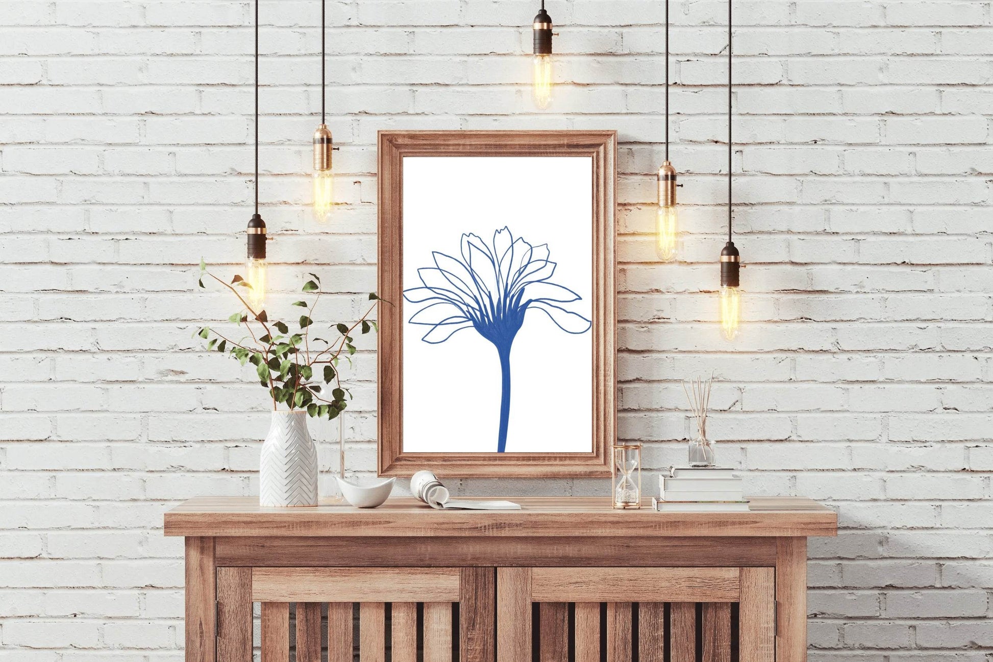 Blue Agapanthus Wall Art - beink online art store