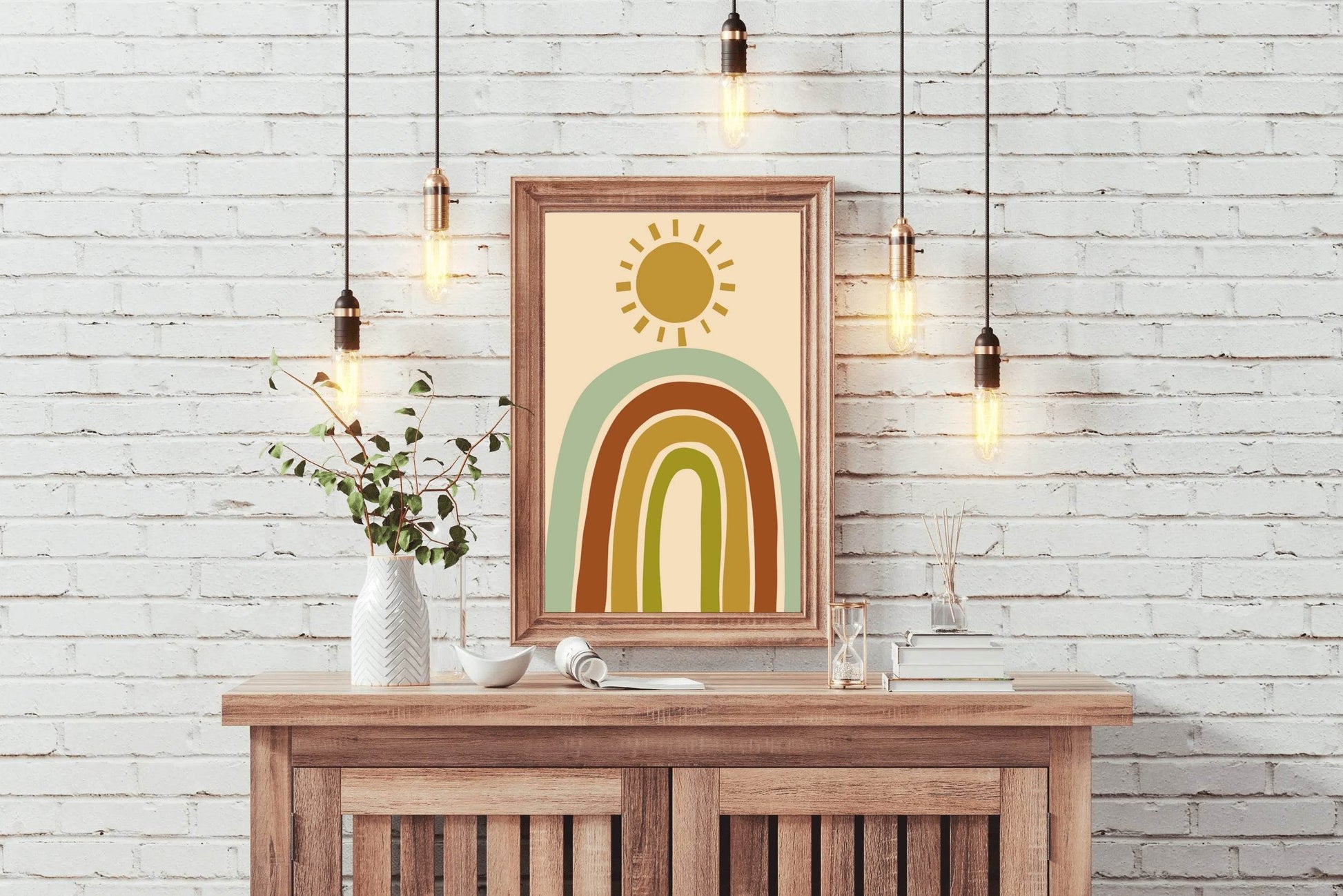 Abstract Rainbow with Sunshine ArtWork - beink online art store