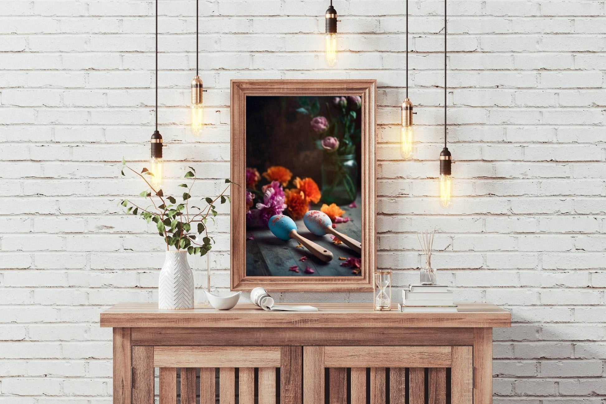 Painted Wooden Maracas Wall Art - beink online art store