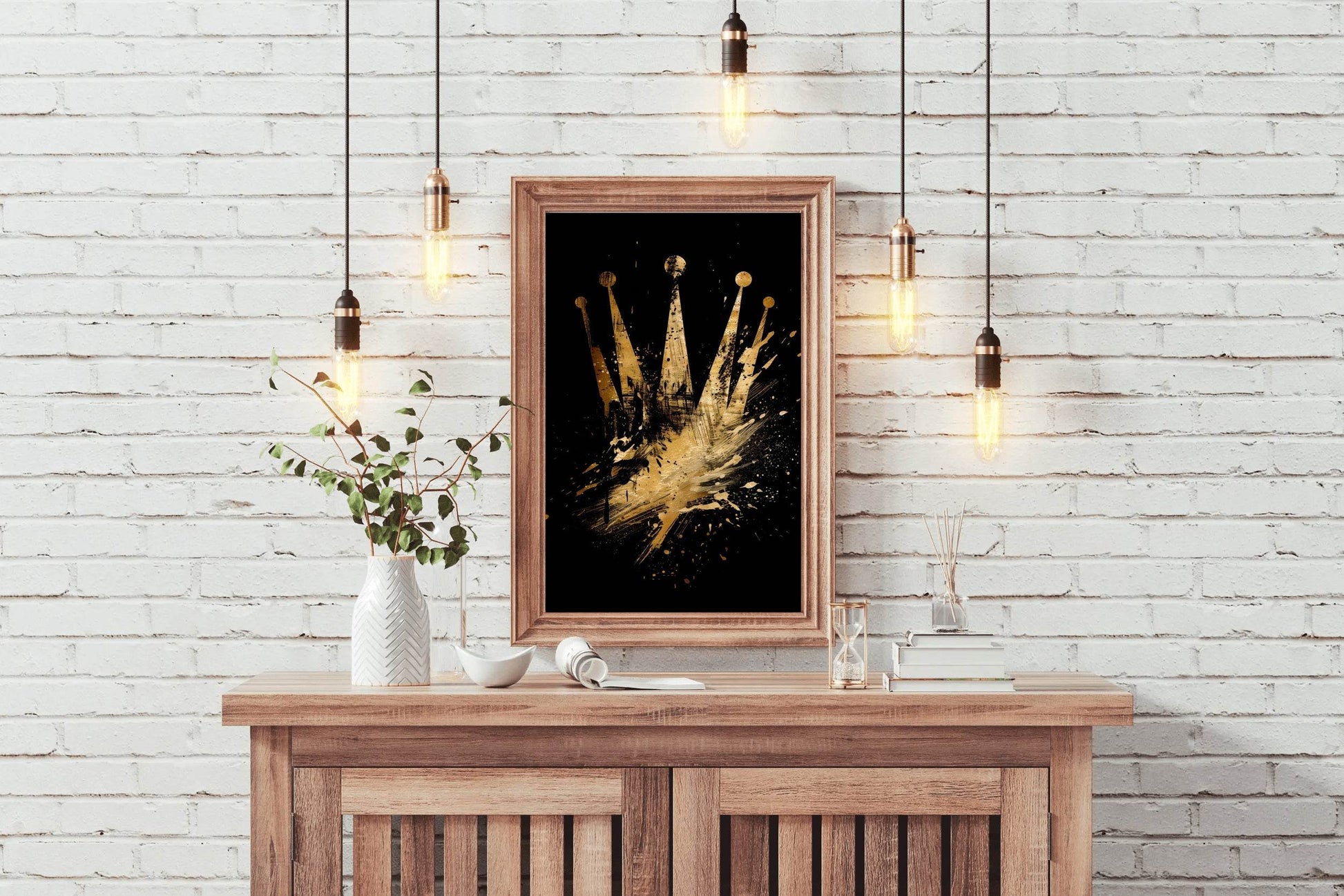 Golden Crown Wall Art - beink online art store