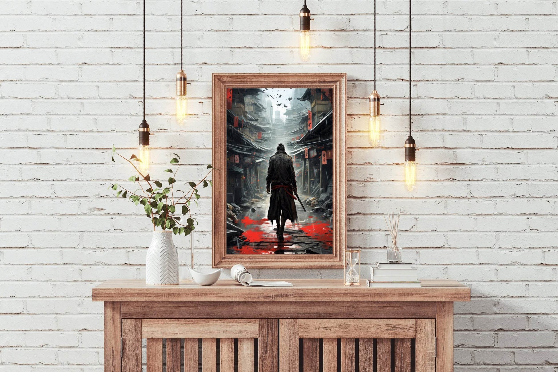 Full Shot Ninja Wearing equipment Anime Wall Art - beink online art store