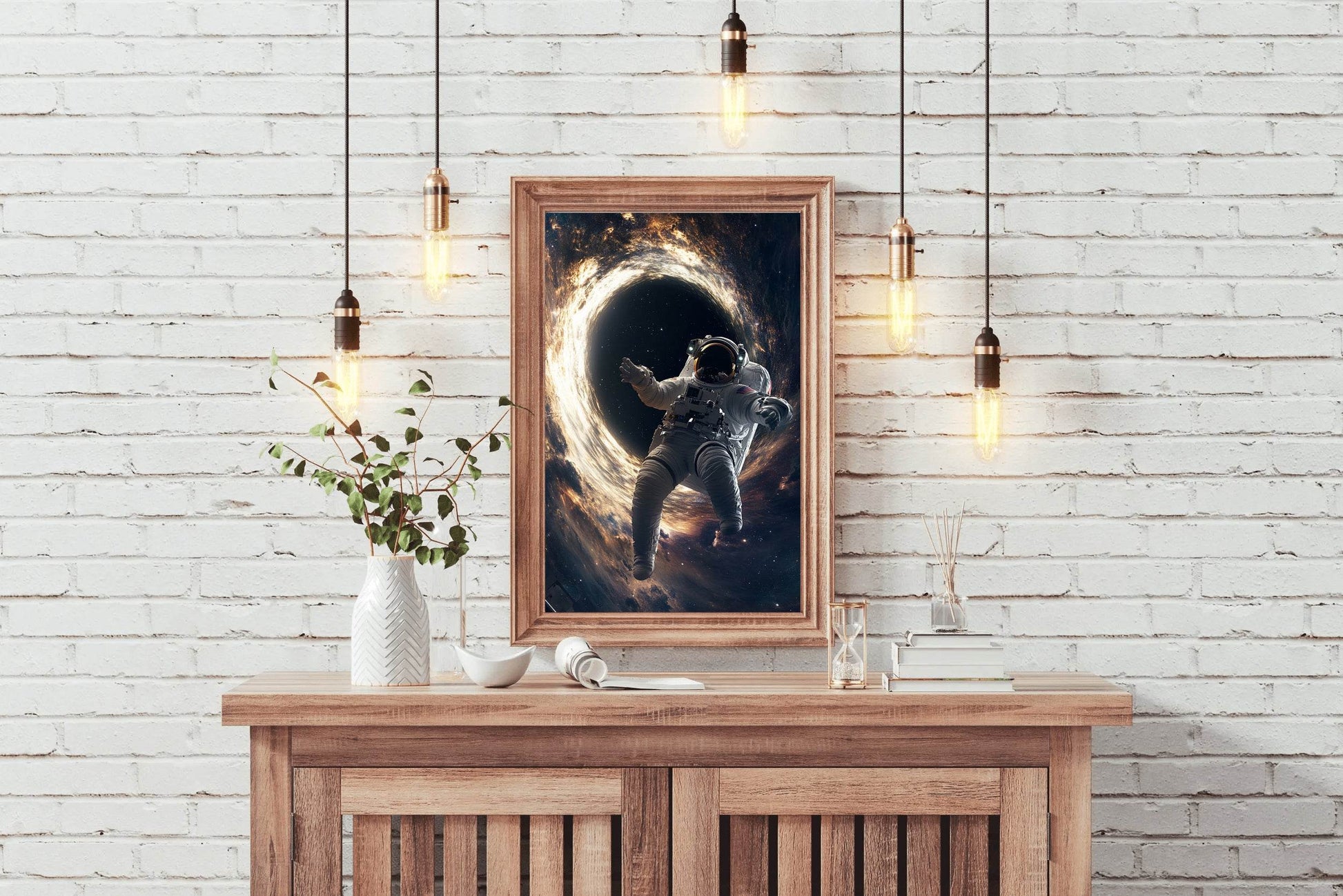Astronaut in Black Hole floating Wall Art - beink online art store