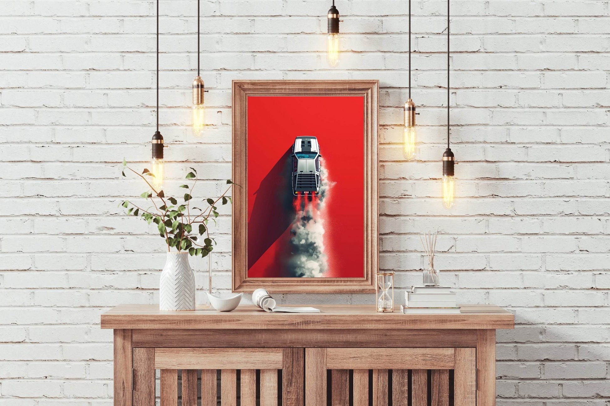 Classic Muscle Car In Desert Wall Art - beink online art store