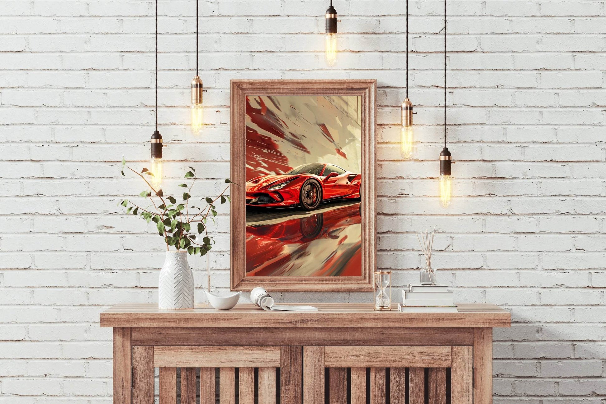 Red Ferrari F8 Wall Art - beink online art store