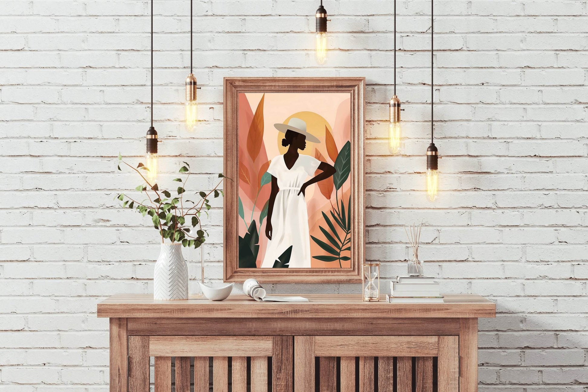 Flowers And Woman Wall Art - beink online art store