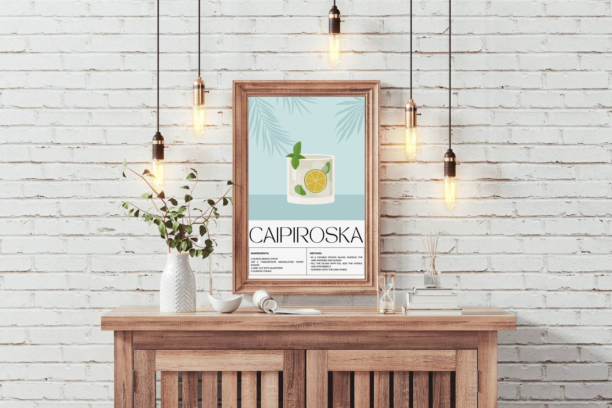 Caipiroska Cocktail Wall Art - beink online art store