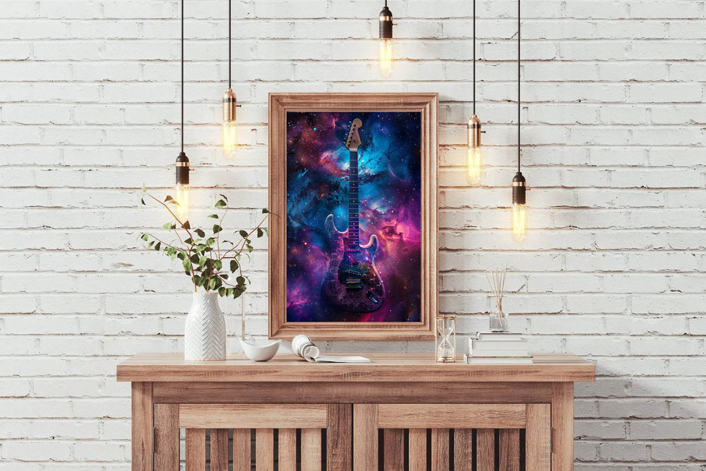 Galactic Rock Guitar Wall Art - beink online art store