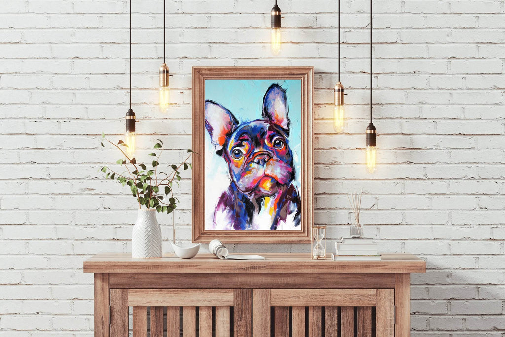 Colorful Painting of French Bull Dog - beink online art store