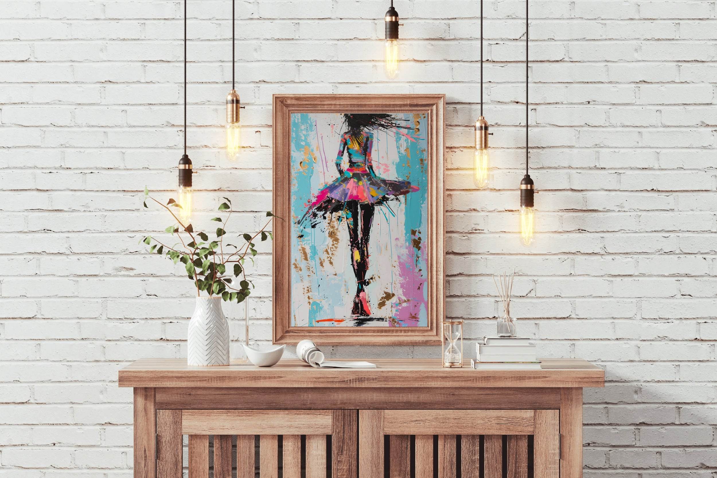 Oil Painting Of A Dancing Girl Wall Art - beink online art store