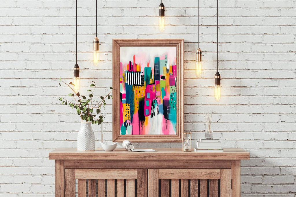 Colorful Acrylic Painted Path Digital Art - beink online art store