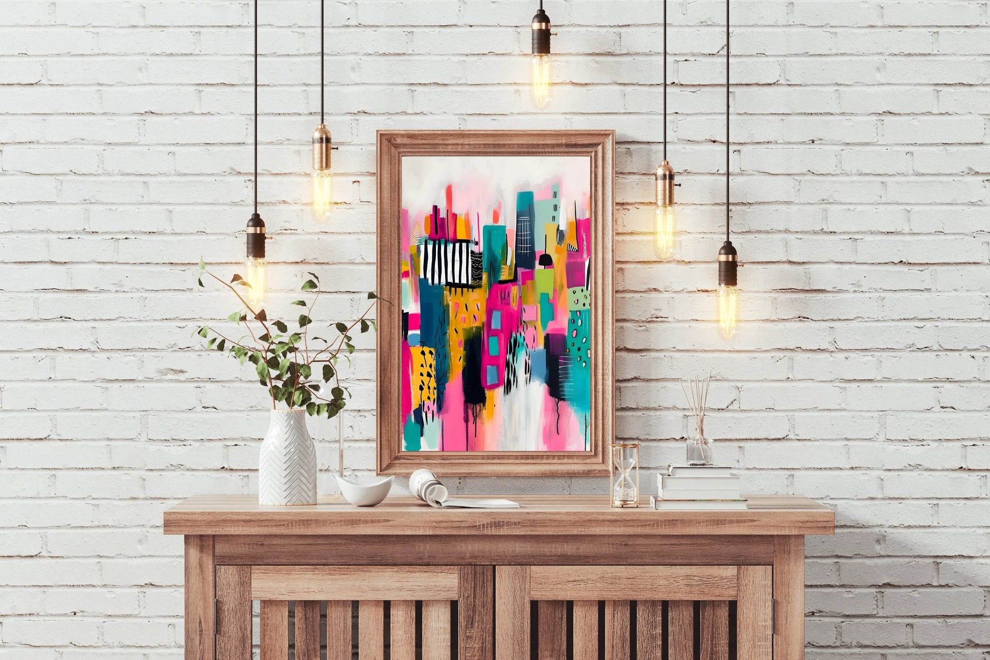 Colorful Acrylic Painted Path Digital Art - beink online art store