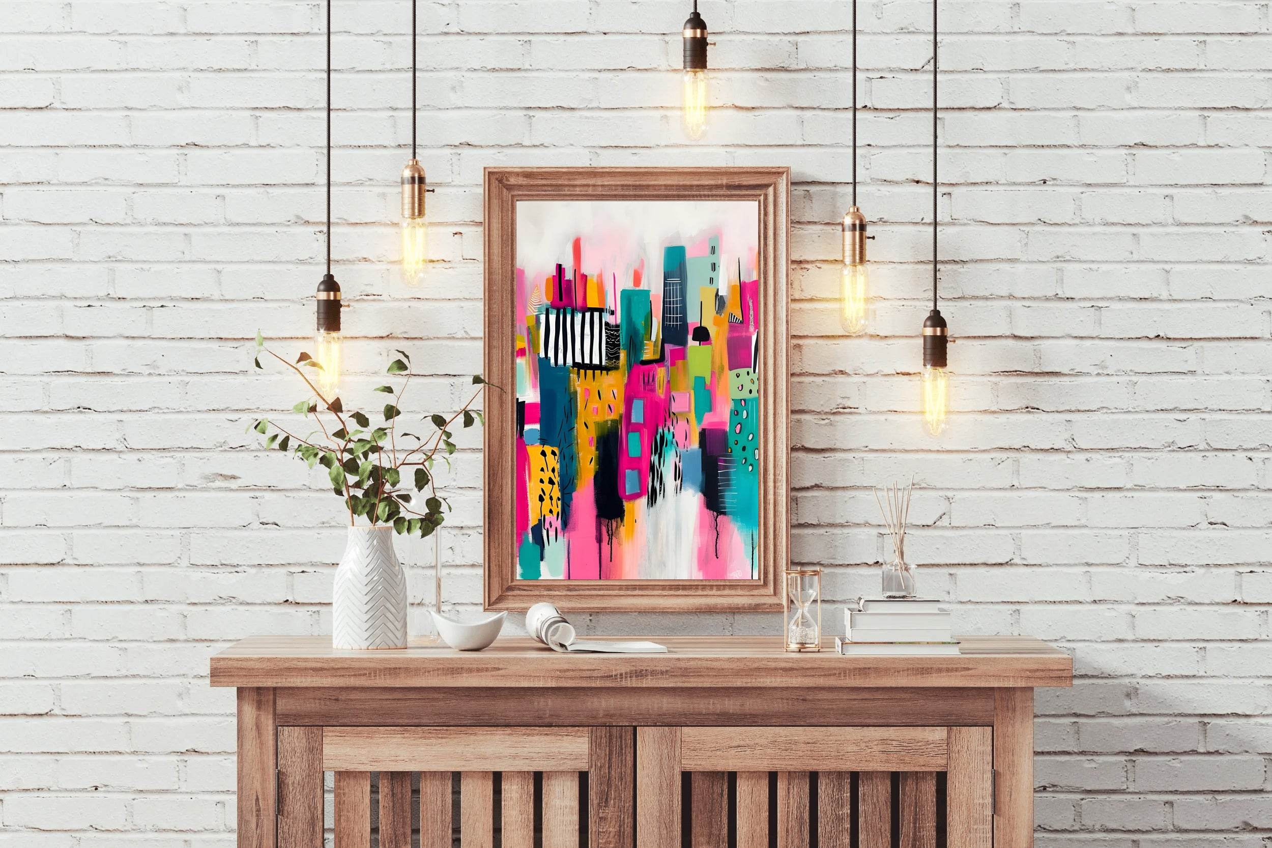 Colorful Acrylic Painted Path Digital Art - beink online art store