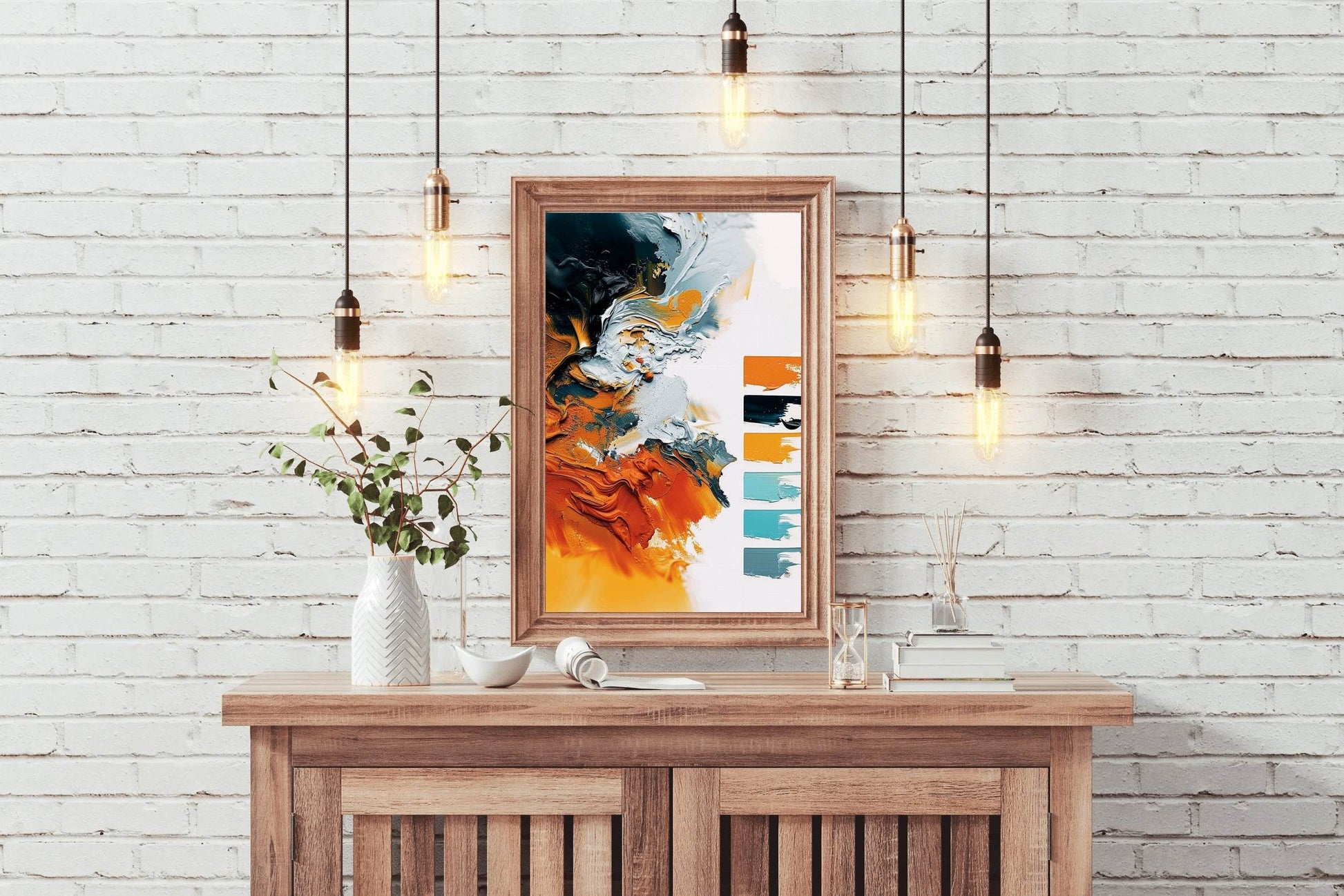 Colorful Paint Brush Strokes Digital Art - beink online art store