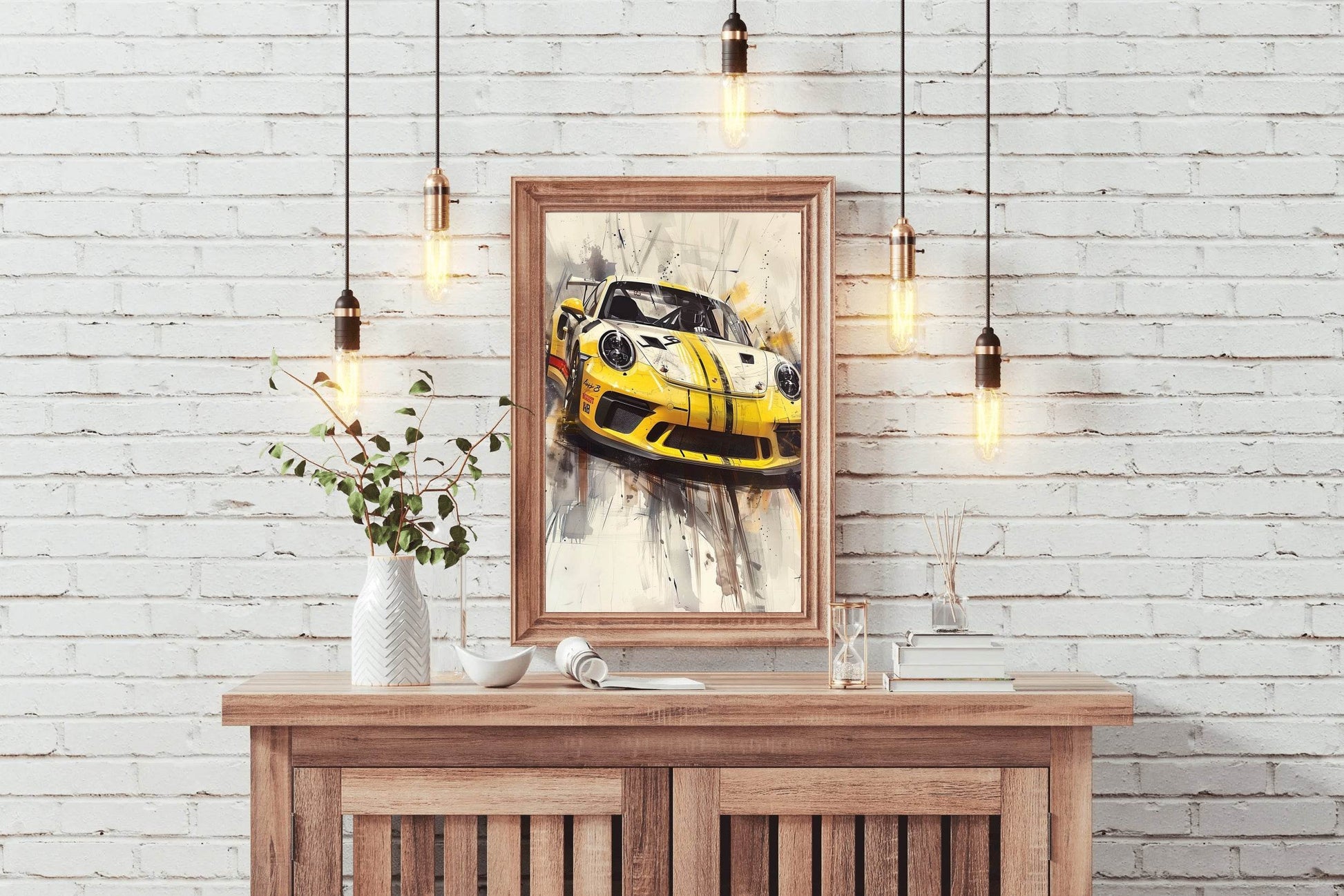 Porsche GT3 RS Naranja Wall Art - beink online art store