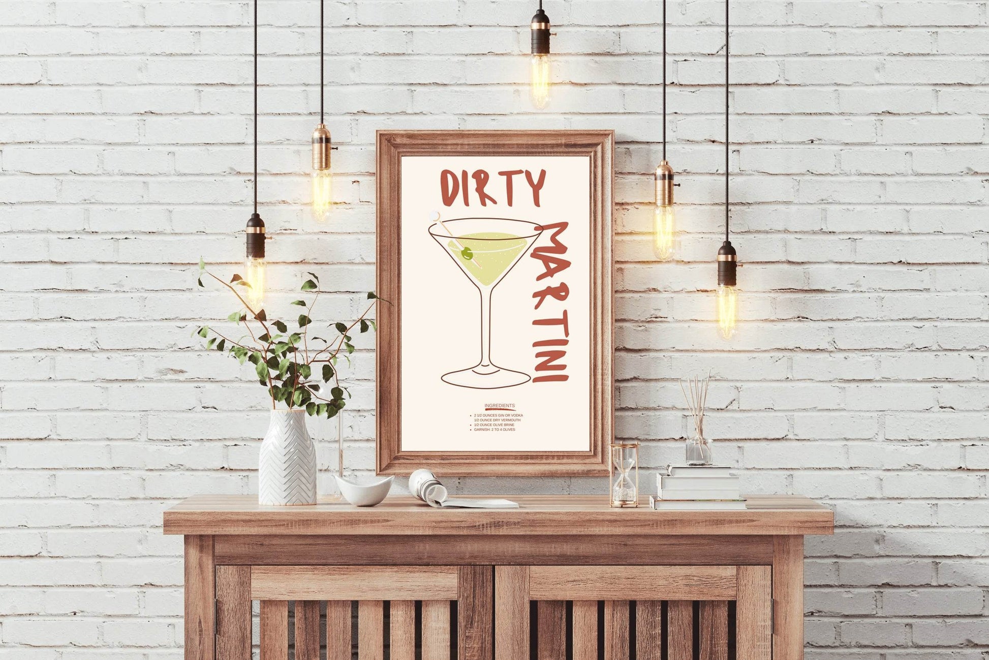 Dirty Martini Cocktail Wall Art - beink online art store