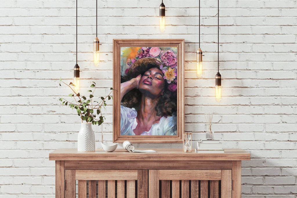 Elegant African Woman Canvas Wall Art - beink online art store