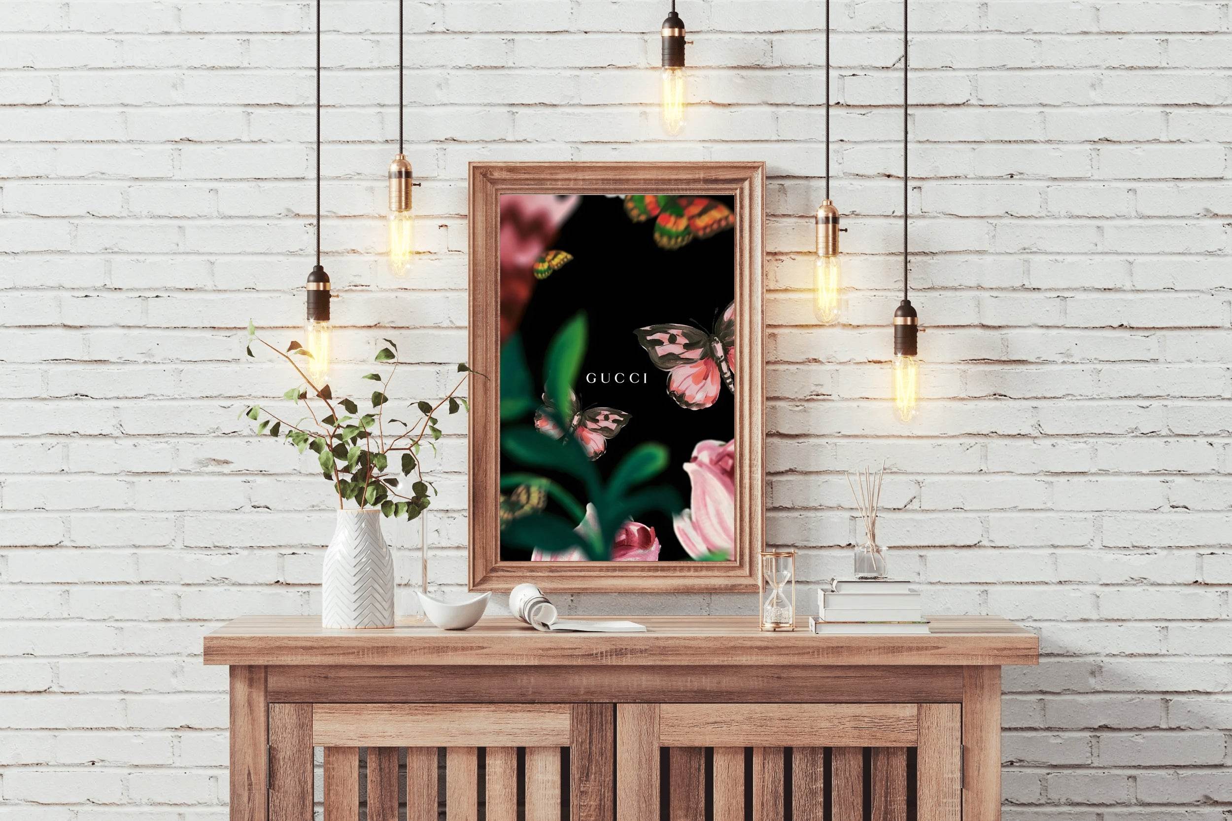 Gucci Butterflies Wall Art - beink online art store
