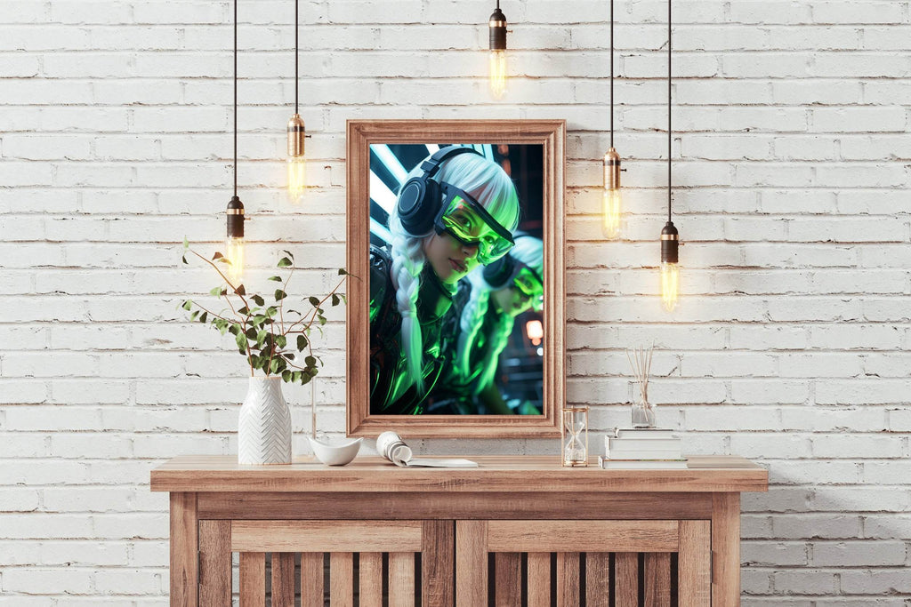 Cyberpunk Warrior Girls Wall Art - beink online art store