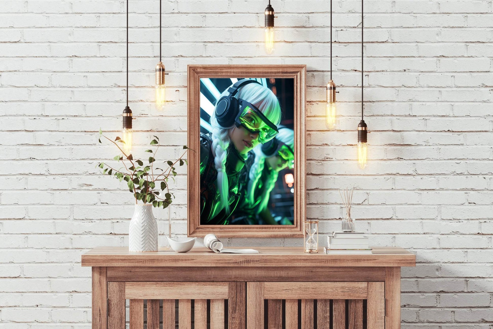 Cyberpunk Warrior Girls Wall Art - beink online art store