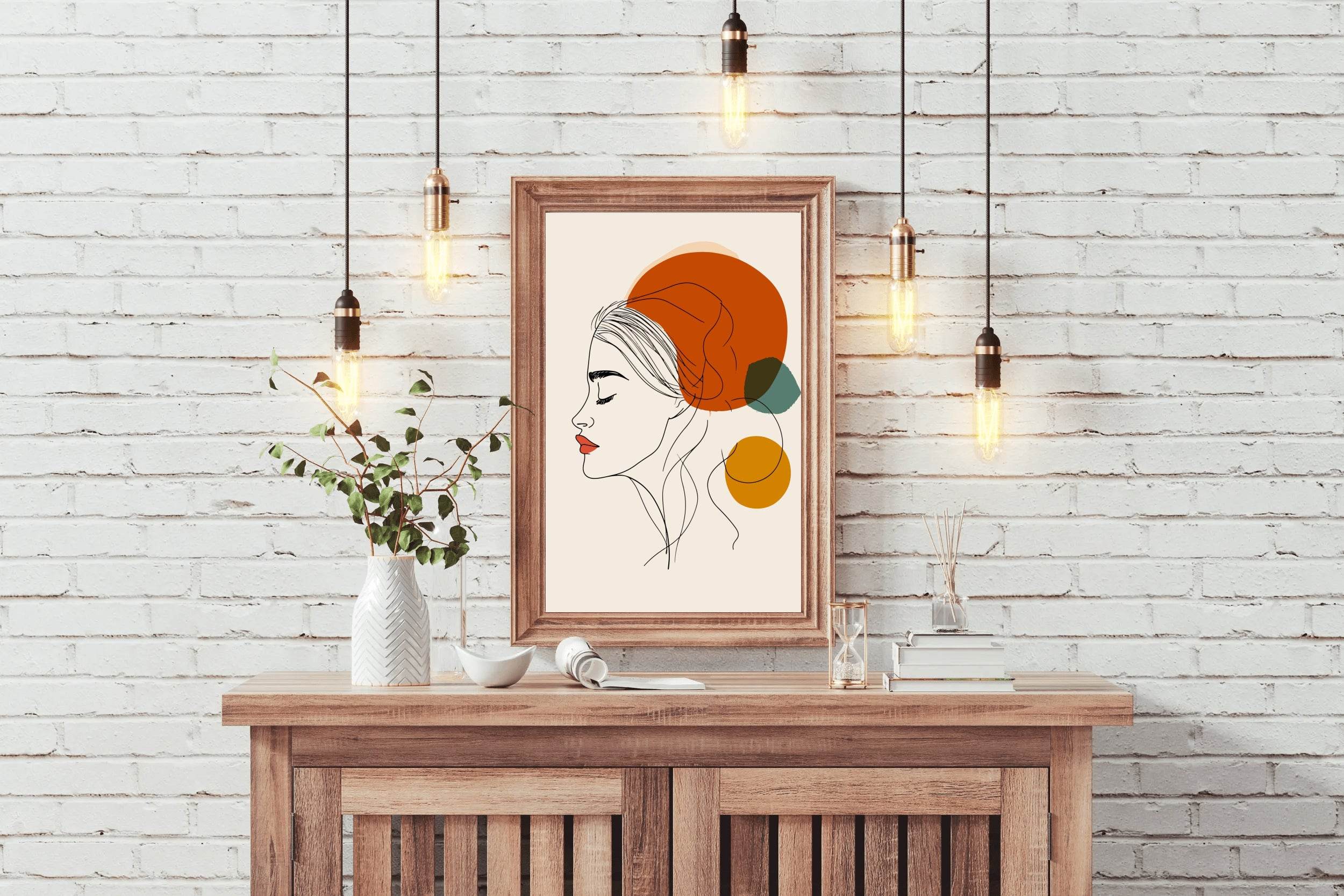 Woman With Colored Hair Wall Art - beink online art store