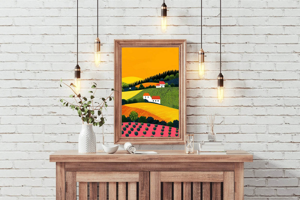 Beautiful Rural Painting In Summer - beink online art store