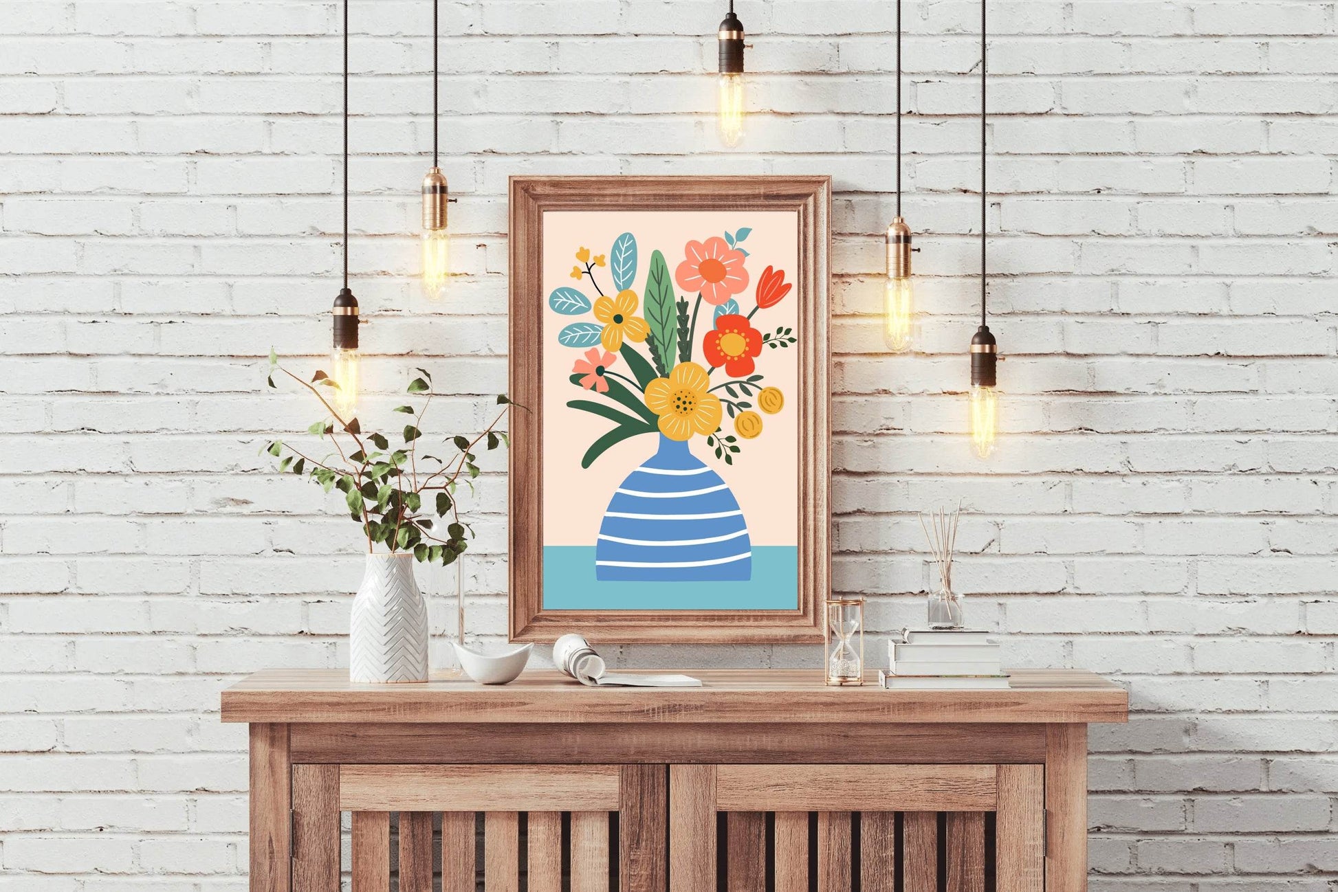 Painting a Vase Full of Flowers - beink online art store
