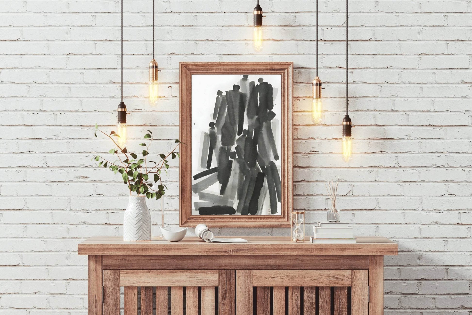 Watercolor Shadow Play Modern Wall Art - beink online art store