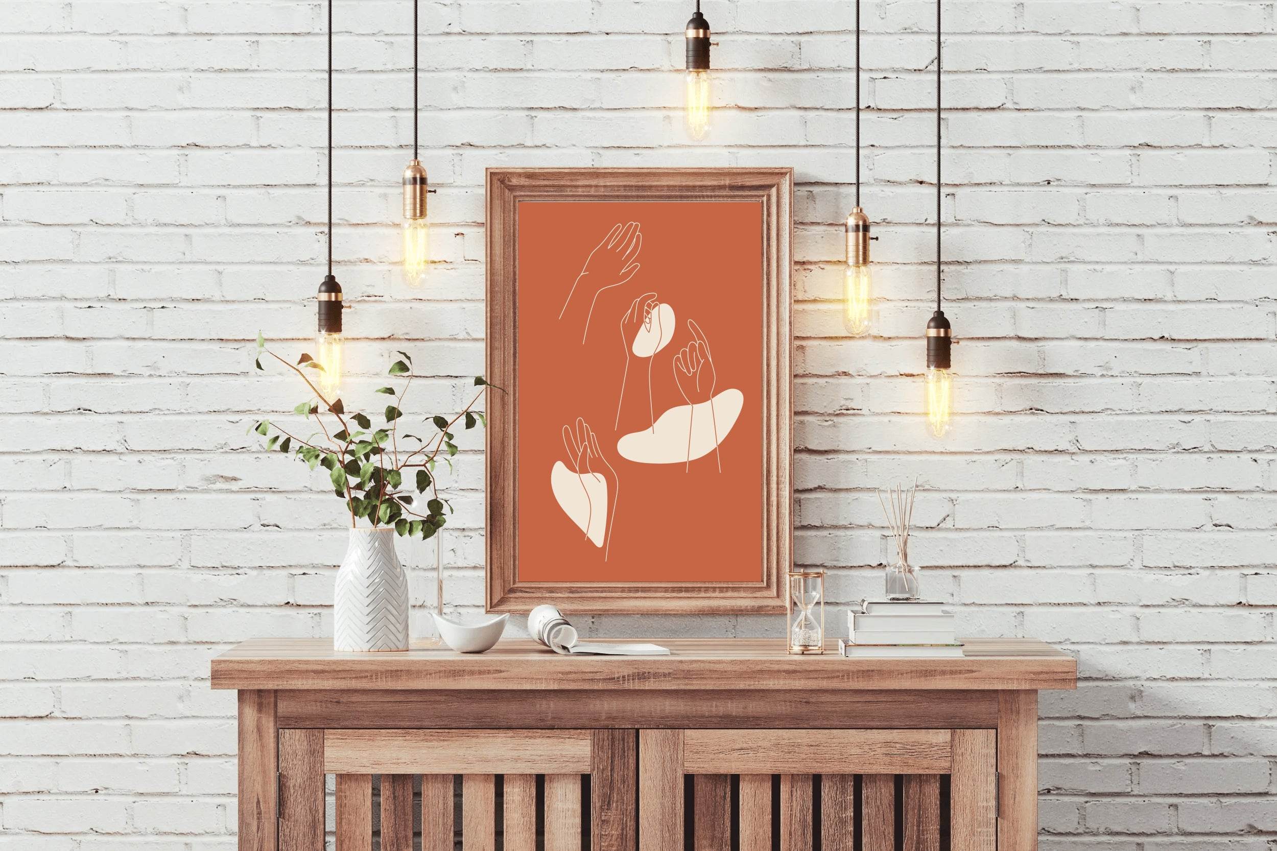 Hands Up Wall Art - beink online art store