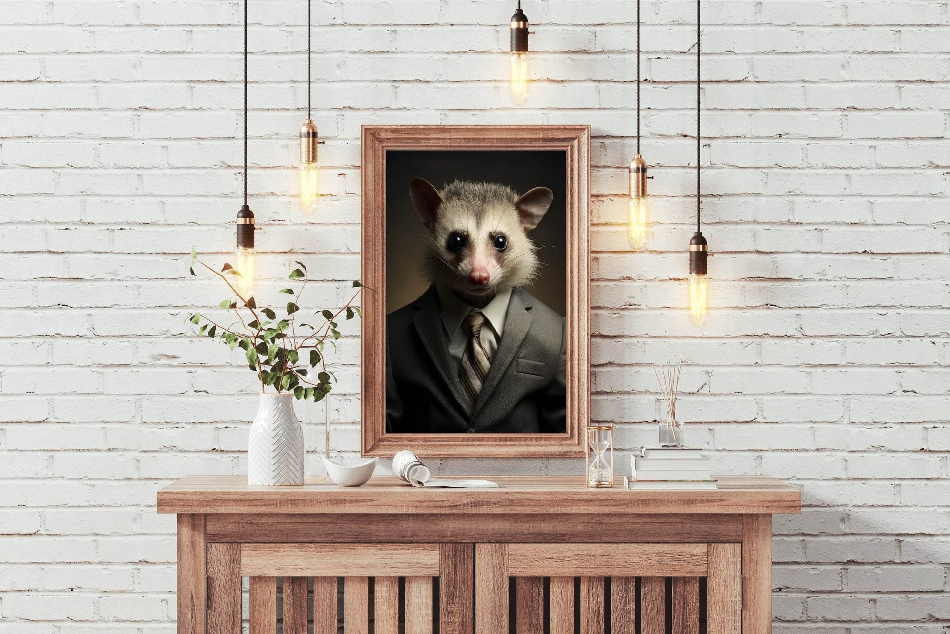 Possum in a Pin Stripe Suit Wall Art - beink online art store