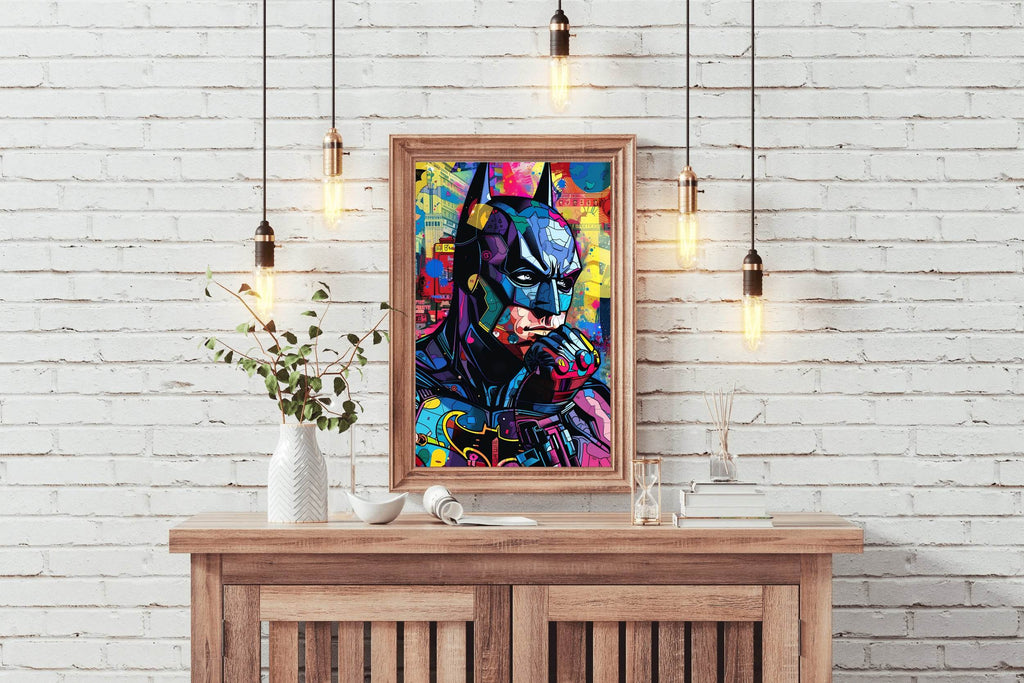 Cartoon Illustration Painting of Batman - beink online art store