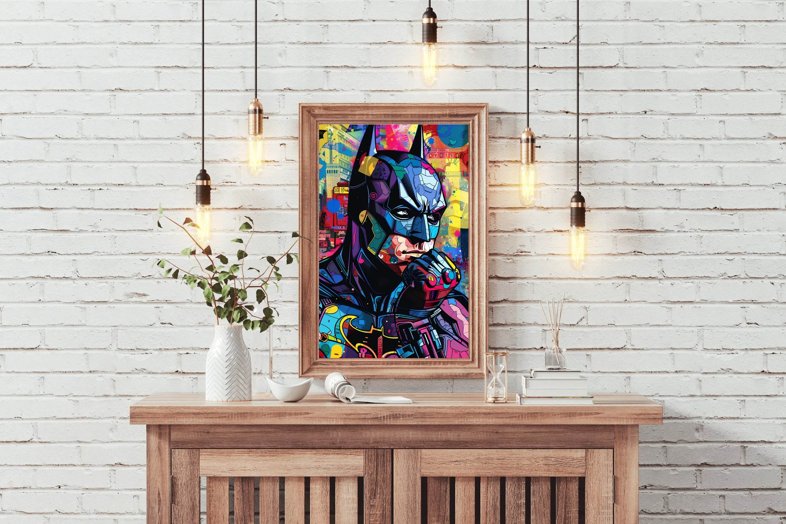 Cartoon Illustration Painting of Batman - beink online art store