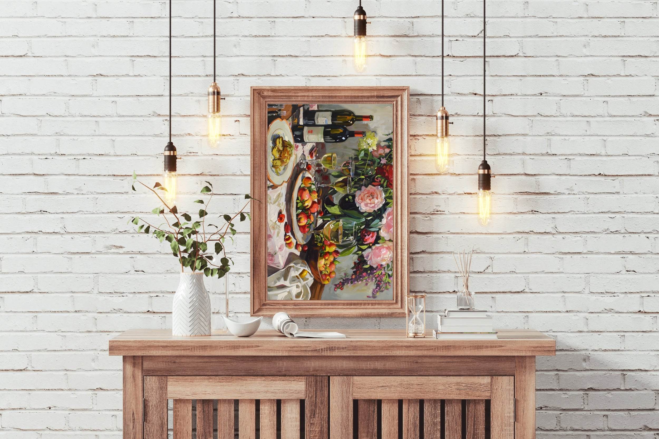 Cocktail Bar Table Wall Art - beink online art store