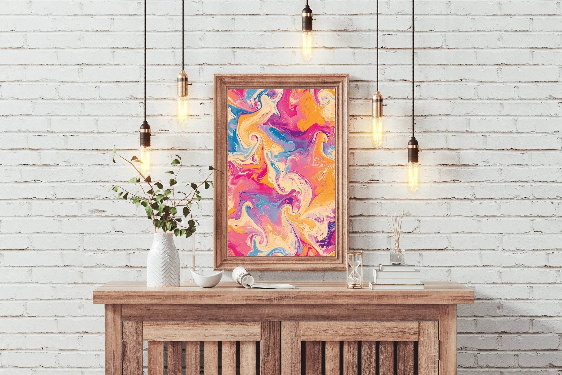 A Colorful Abstract Background Digital Art - beink online art store