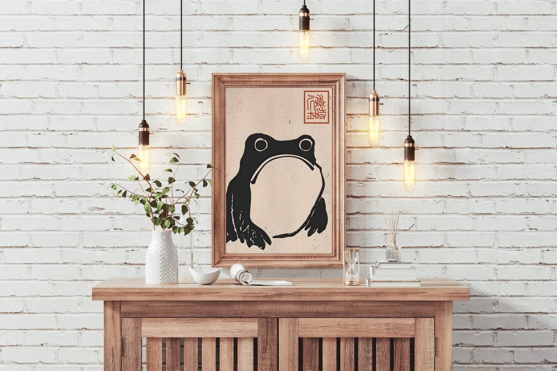 Sumo Black Hoji Frog Modern Wall Art - beink online art store
