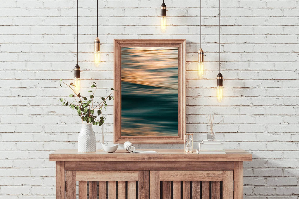 Golden Waves Abstract Wall Art - beink online art store