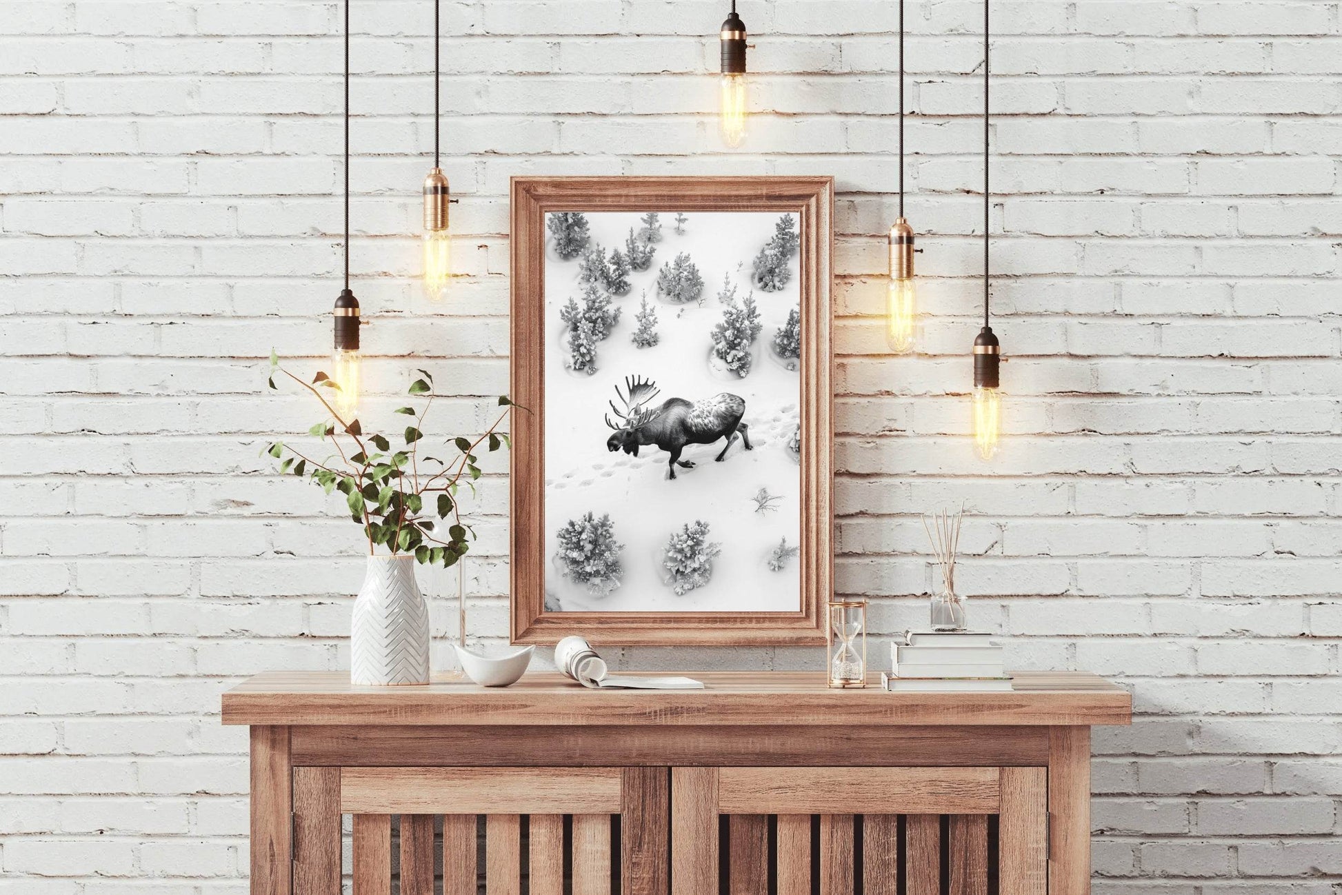 Alaska Moose Animal Wall Art - beink online art store