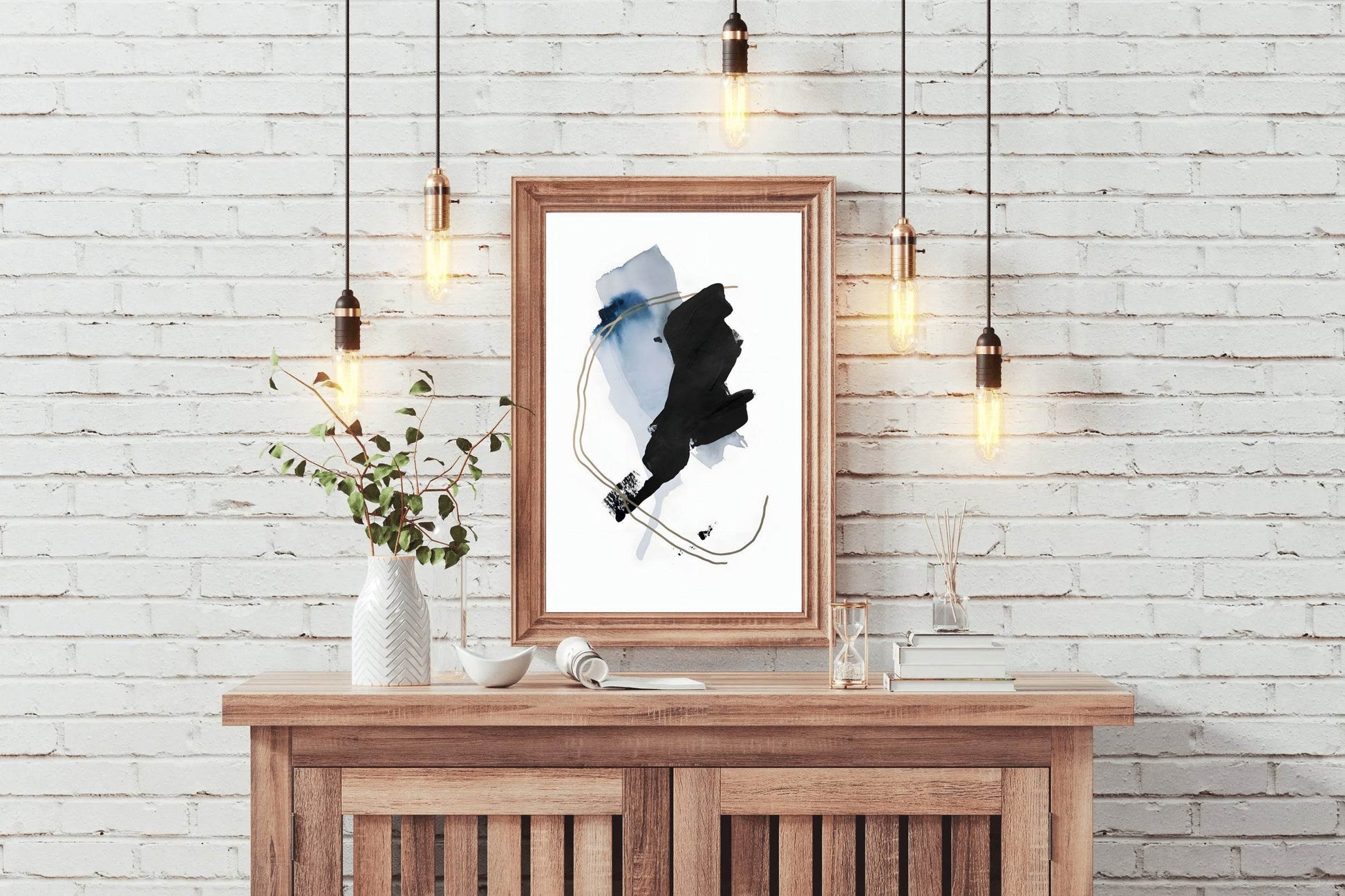 Ink and Watercolor Composition Wall Art - beink online art store