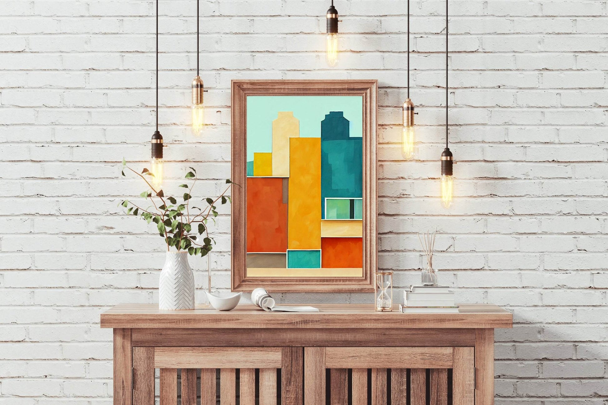Creative Building Shape Abstract Wall Art - beink online art store