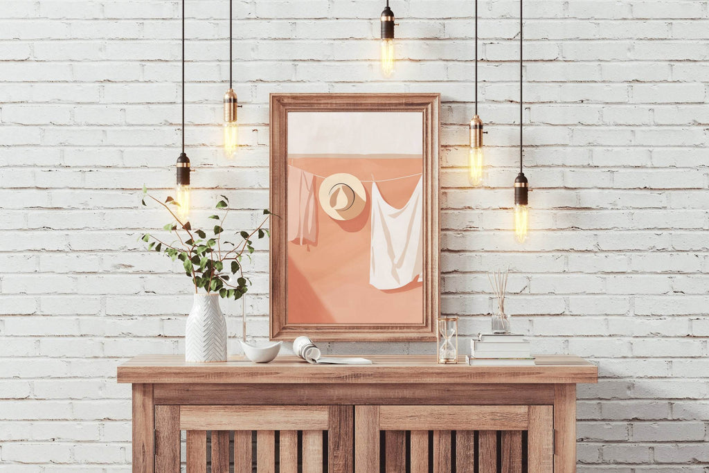 Laundry Day Blues Modern Wall Art - beink online art store