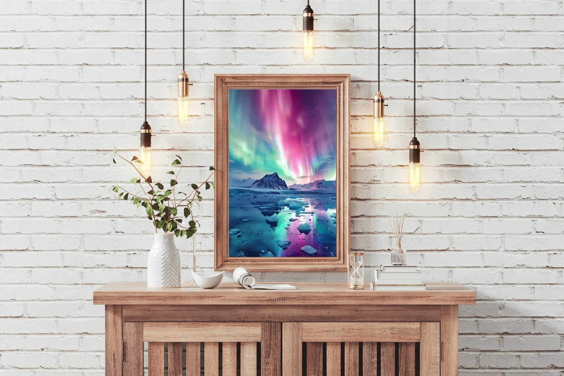 Aurora Over Ice Wall Art - beink online art store