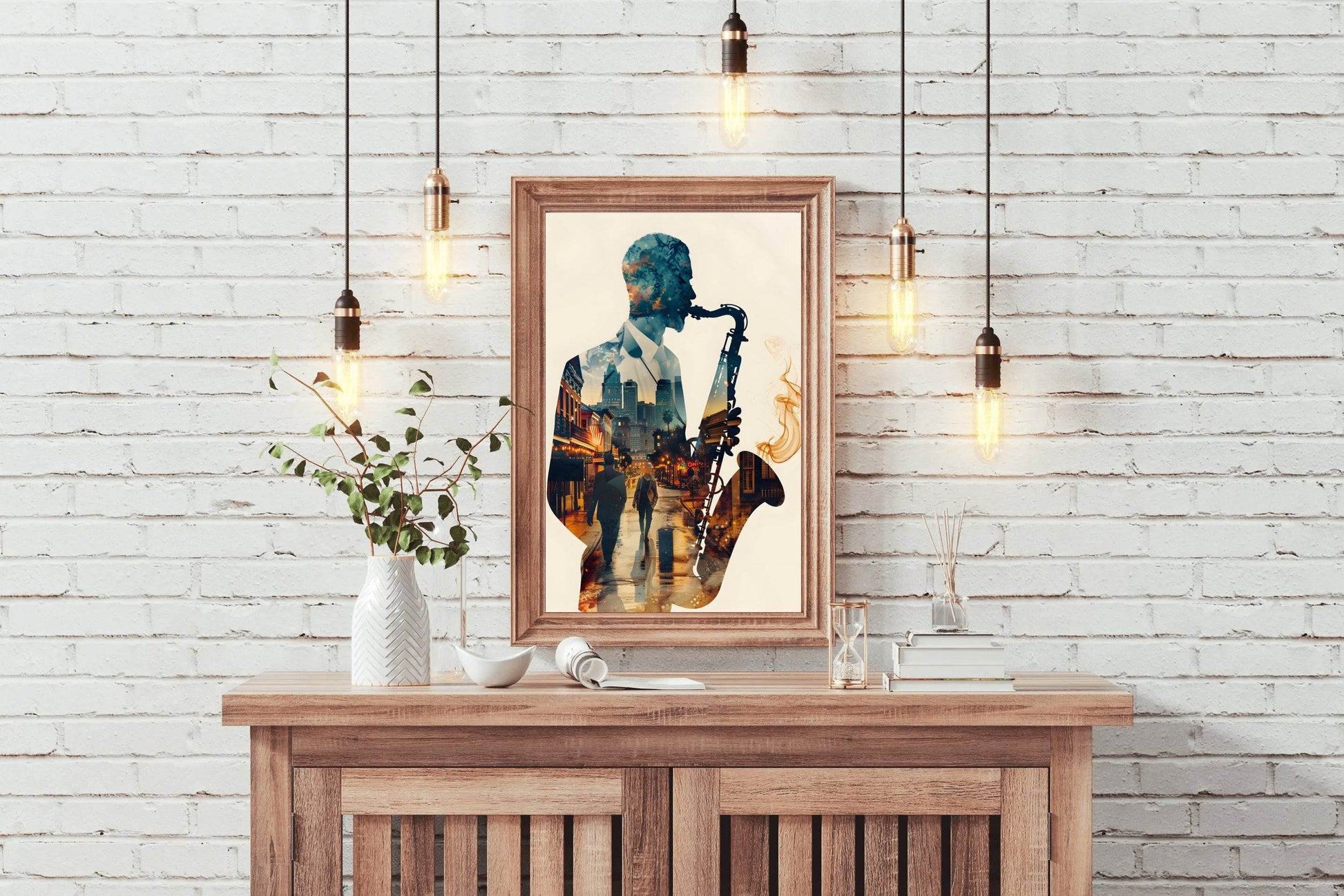 The Shadow Inside The Saxophone Wall Art - beink online art store
