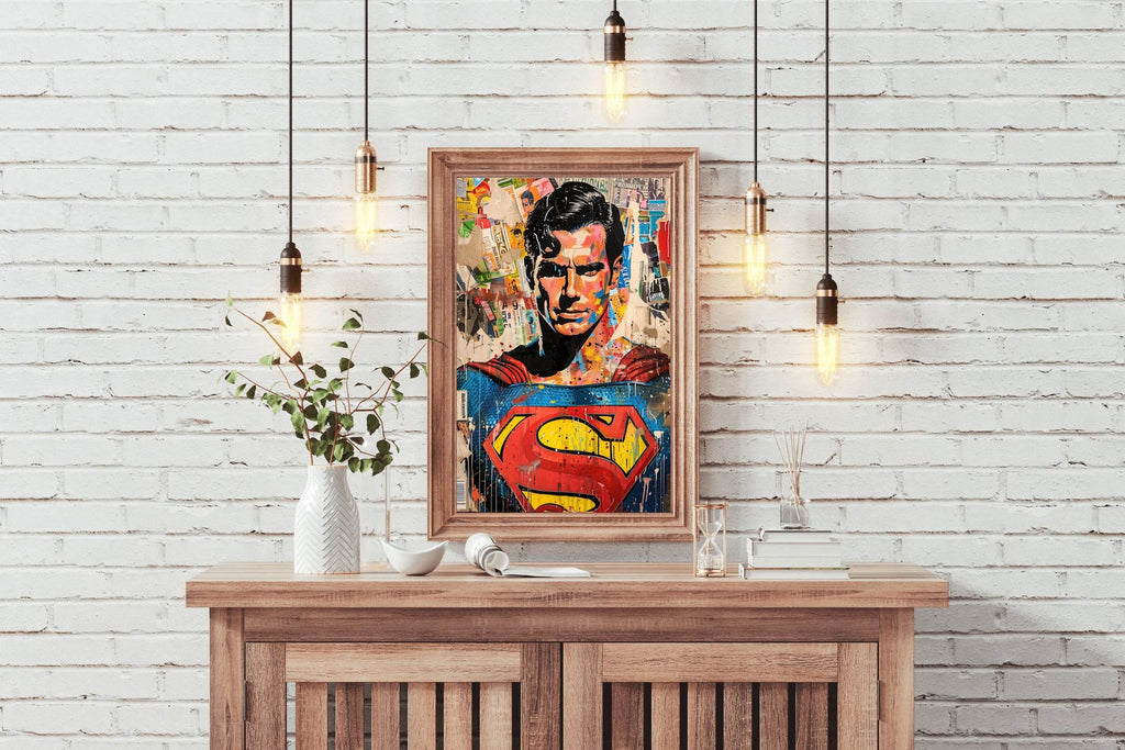 Painting of Superman Premium Wall Art - beink online art store