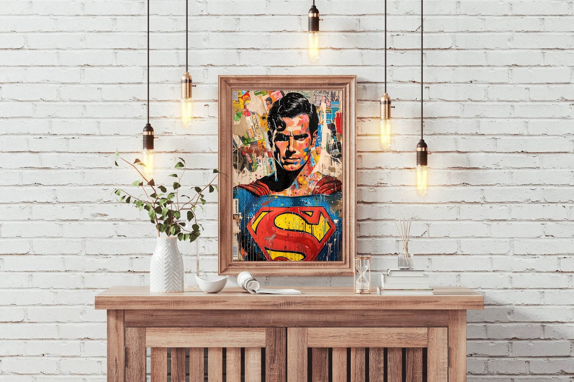 Painting of Superman Premium Wall Art - beink online art store